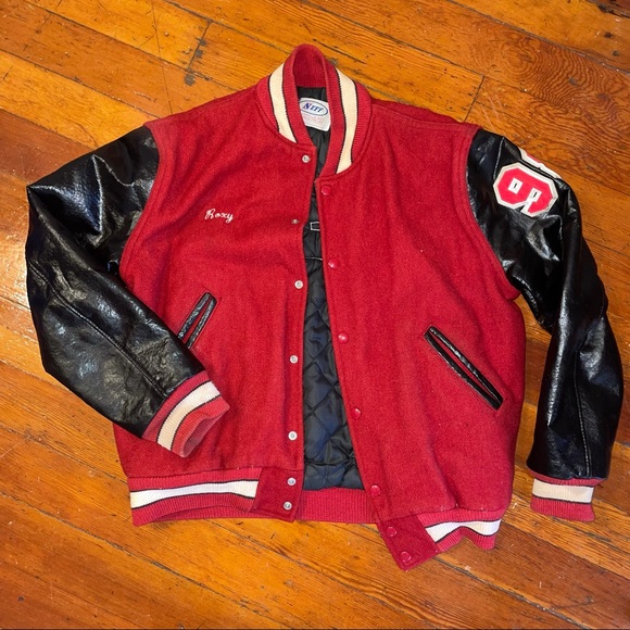 Jackets Coats Vintage Red Varsity Letterman Jacket Poshmark